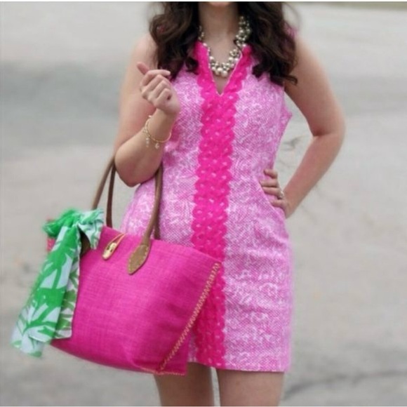 Lilly Pulitzer Vibrant Pink Floral Mini Dress - Picture 7 of 9
